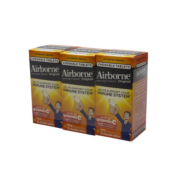 (Price/Case)Airborne 97971 Airborne Chewable Tablet Citrus 12332 Each