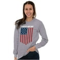 thumbnail image 5 of Unity Freedom Patriotic American Flag Plus Size Long Sleeve Graphic Tee Shirt Brisco Brands 3X, 5 of 6