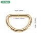 thumbnail image 3 of Uxcell 10-Pack Hebillas en D, 1 Pulgada Hebillas Metálicas en D No Soldadas para Bolsos/Delantales/Cinturones/Collares para Mascotas, Hardware de Anillo en D Semicircular [Dorado Claro], 3 of 6