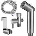 thumbnail image 1 of Ensemble de Pulvérisateur de Bidet de Toilette Portable avec Double Mode (Jet / Flux), Kit Accessoire de Fixation de Bidet, Réservoir Mural / WC Monté, Douche Muslim pour l'Auto-nettoyage, 1 of 7