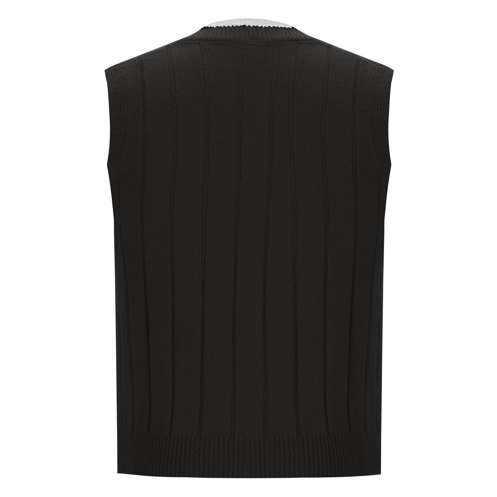 Ofreoo Men Waistcoat Knitting Top Sleeveless Casual V-neck Top Bottom Llayer Shirt Work Vest for Men Gift for Adults