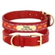thumbnail image 4 of Collar Tribal para perro, collares de cuero personalizados para perro, bordado étnico, collares hechos a mano para mascotas, etiqueta de identificación para perros pequeños, medianos y grandes, Pug, 4 of 5