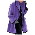 thumbnail image 2 of PVCS Womens Warm Faux Coat Cardigan Winter Solid Long Sleeve Outerwear, 2 of 4