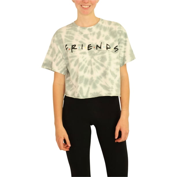 Junk Food Womens Friends Logo Crop Camiseta gráfica atado XL