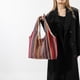 thumbnail image 5 of Bolso Hombro Bandolera Lona A Rayas Bohemia para Mujeres Y Niñas, 5 of 7