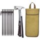 thumbnail image 4 of 8 piquetas para tienda de campaña, resistentes e irrompibles, de 30 cm, con bolsa de almacenamiento y martillo para camping y picnic, 4 of 9