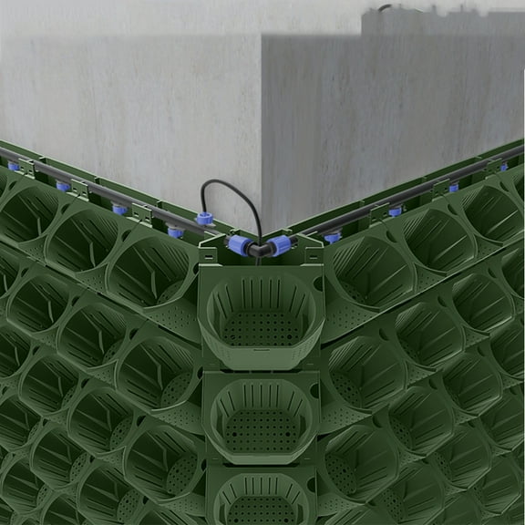 MLINS  Corner Plant Wall Pot Balcony Hanging Mounted Flower Pots for Plants Green