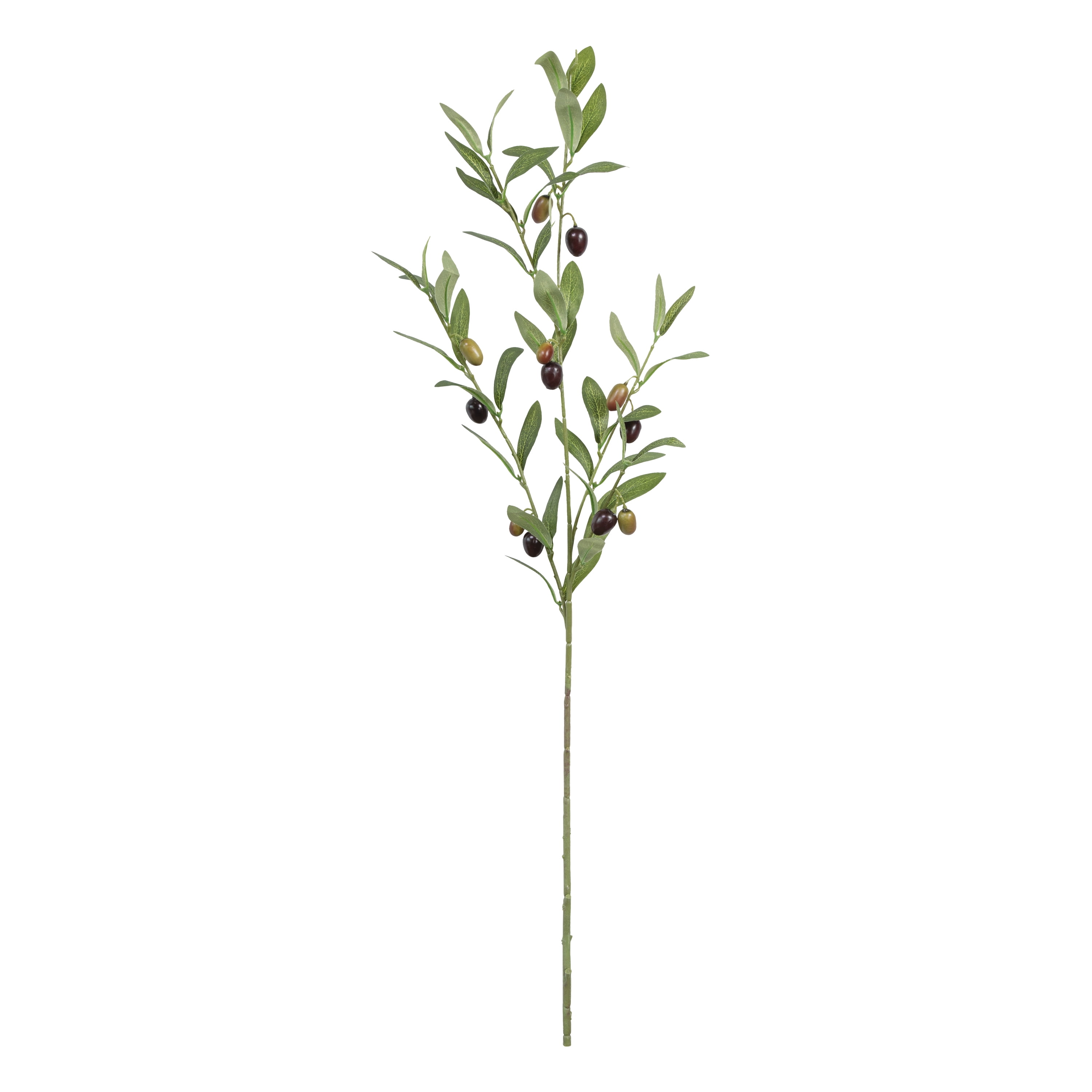 (2 pack) Mainstays 37 in Green Artificial Olive Long Stem, Indoor Use