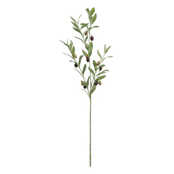 37-inch Artificial Silk Green Olive Long Stem, for Indoor Use, by Mainstays