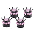 thumbnail image 5 of Pack de 4 tapones de válvulas para neumáticos, cubierta cromada brillante para ruedas de coche - Rosado, 5 of 5