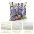 thumbnail image 4 of COMIO  Spring Summer Lavender Flowers Decorative Throw Pillow Covers, Floral Cushion Case Outdoor Decor, Seasonal Farmhouse Decoration for Sofa Couch, 4 of 5