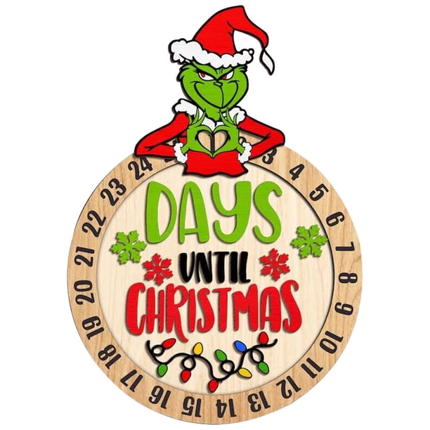 Calendario de Navidad 24 días Wdftyju decorativo multiusos hogar