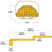 Signaworks LED Dock Bay Swivel Arm Light (50W, 5500LM), Brighten Trailers & Shipping Trailers, Industrial Aluminum Housing, 5ft Power Cord