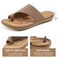 thumbnail image 6 of Ablanczoom Sandals Women Slides Shoes: Toe Loop Flats Sandals for Summer Beach Shoes with Memory Foam, 6 of 8