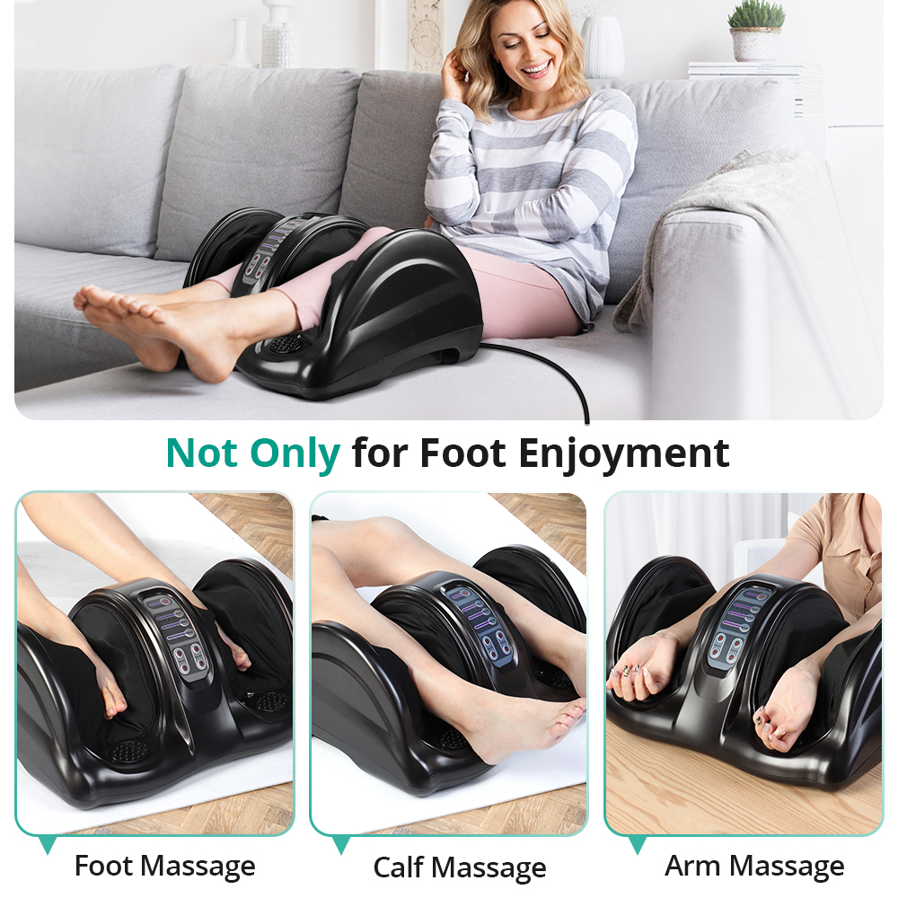 Binecer Foot Massager Machine with Heat, Shiatsu Foot Massager for ...