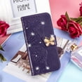 thumbnail image 7 of Samsung Galaxy Z Fold 2 Wallet Case, Mantto Bling Butterfly Flower PU Leather Flip Phone Cover Credit Cards Slot Shockproof Protective Kickstand Case for Samsung Galaxy Z Fold 2, Purple, 7 of 7