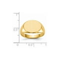 thumbnail image 5 of Solid 14k Yellow Gold Men's Engravable Signet Ring (12mm) - Size 12.5, 5 of 5