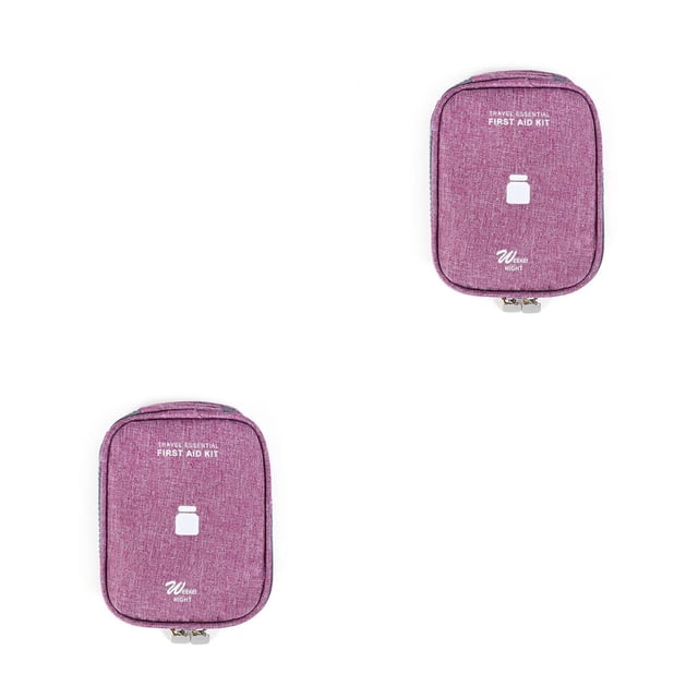 yingyy Emergency Organizer for Zipper Closure Household Empty Storage Bag Classification Dust-proof Students Survival Package Case Purple Small 2Set