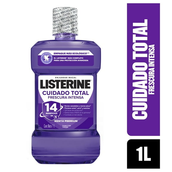 Enjuague bucal Listerine Cuidado Total menta fresca 1 l