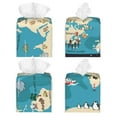 thumbnail image 2 of Naloa World Map With Animal Tissue Box Cover Leather Tissue Holder Square Facial Tissue Case for Bathroom, Vanity Countertop, Tabletop, Car, 2 of 7
