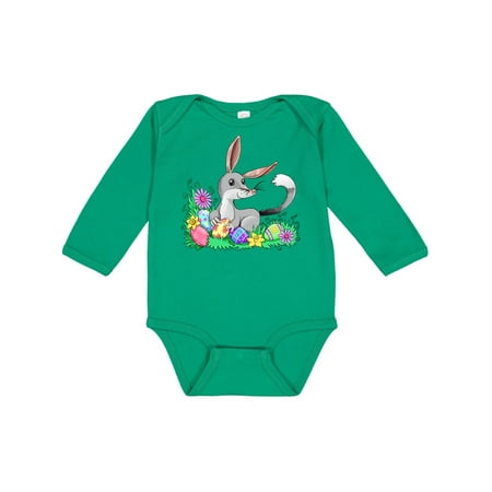 

Inktastic Easter Bilby with Eggs and Flowers Gift Baby Boy or Baby Girl Long Sleeve Bodysuit