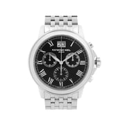 Raymond Weil Tradition 39mm Steel Black Dial Quartz Mens Watch 4476-ST-00200