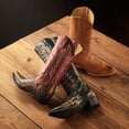 thumbnail image 7 of Women's Stetson Ember Python Boots Handcrafted Brown, 7 of 7