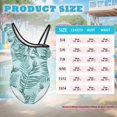 thumbnail image 7 of Uorisanigo Palm Leaf Girls Swimsuit One Piece Kids Adjustable Strap Summer Beach Swimwear One Shoulder Pool Party Bathing Suit, Size 3-4, 7 of 7