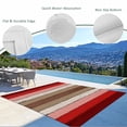 thumbnail image 3 of Red Pink Outdoor Rug 6x9 Ft - Reversible Patio Rug Outdoor Camping Rugs, Farmhouse Wood Grain Vintage Brown Striped Washable Indoor Outdoor Area Rugs, Non-Slip Outdoor Carpet Runner for Deck/Porch, 3 of 8