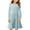 Light Blue, variant on JoyHoop Long Sleeve Girls Dress Toddler Fall Dresses Skater Twirl Cotton A-Line Dress for School Casual Holiday