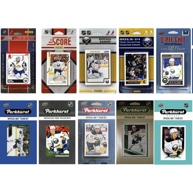 C&I Collectables NHL Buffalo Sabres 10 Different Licensed Trading Card Team Sets