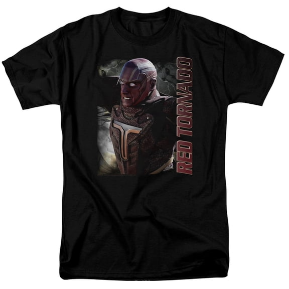 Supergirl Red Tornado Adult 18/1 T-Shirt Black