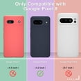 thumbnail image 4 of KOMI for Google Pixel 8 Case, Silicone Phone Case with 2 Screen Protector, Soft Anti-Scratch Microfiber Lining, Full Body Shockproof Slim Cover Support Wireless Charging, Navy, 4 of 5