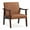 Brown, variant on MoNiBloom PU Leather Accent Chair Set of 2, Modern Upholstered Sofa Armchair, for Living Room, Black