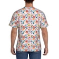 thumbnail image 3 of Vsdgher Floral Ditsy Print Men's Dry Fit Mesh Athletic Shirts Moisture Wicking Tennis T-Shirt Tops, 3 of 9