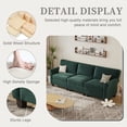 thumbnail image 4 of Dtwnek 94" Corduroy Sofa Couch with Wood Frame, 3 Seater Loveseat Sofa for Living Room, Bedroom, Apartment, Office, Dark Green, 4 of 9