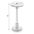 thumbnail image 4 of Butler Specialty Company Sterling 10 in. W Rnd Metal Pedestal End Table - Nickel, 4 of 4