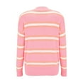 thumbnail image 5 of ZHENHONG Crew Cardigans Womens, Womens Cropped Striped Knit Cardigans Sweaters Trendy Long Sleeve Lightweight Open Front Button OutfitsCardigans for Women, 5 of 9
