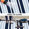 thumbnail image 5 of Navy Blue Outdoor Rug for Patio/Deck/Porch, Non-Slip Large Area Rug 3 x 5 Ft, Modern White Geometric Vertical Stripes Indoor Outdoor Rugs Washable Area Rugs, Reversible Camping Rug Carpet Runner, 5 of 8