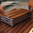 thumbnail image 4 of Wweixi Portable Three-tier Rack - Camping Picnics And Barbecues And X-shaped Connector Is Made More Evenly Wood surface two floor, 4 of 6