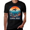 thumbnail image 2 of T-shirt Coral Reef  Soft Cotton Adult Heat-Transfer Graphic T-Shirt - 180g Breathable Fabric, Unisex Summer Casual Wear with Durable Heat-Printed Design, 2 of 10