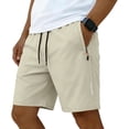 thumbnail image 2 of Men's Quick Dry Athletic Shorts Workout Running Elastic Waist Drawstring Summer Gym Shorts with Zipper Pockets, 2 of 5