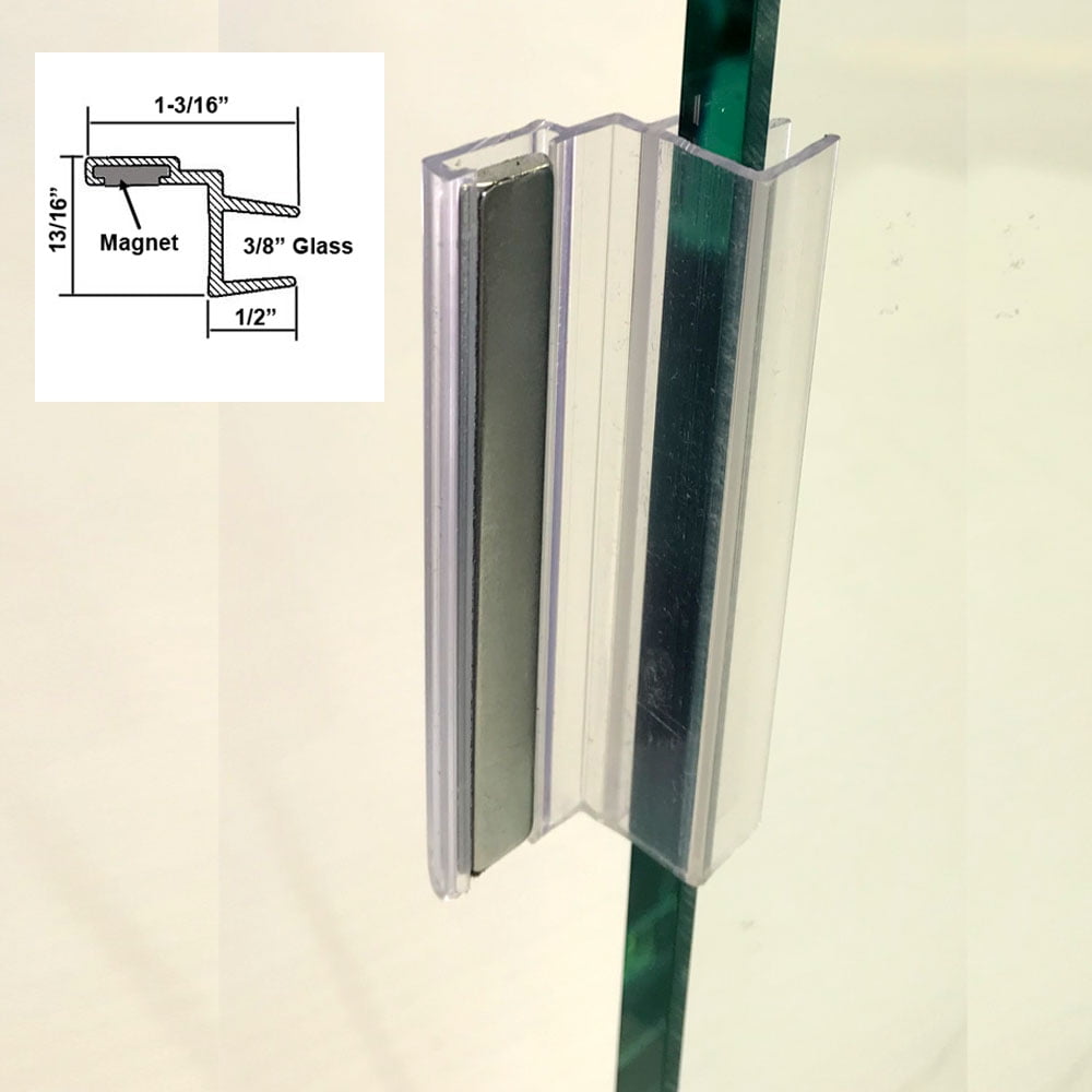 3" long 1/2 wide Details about   Shower Door Strike Jamb Magnet for Swing Shower Doors 