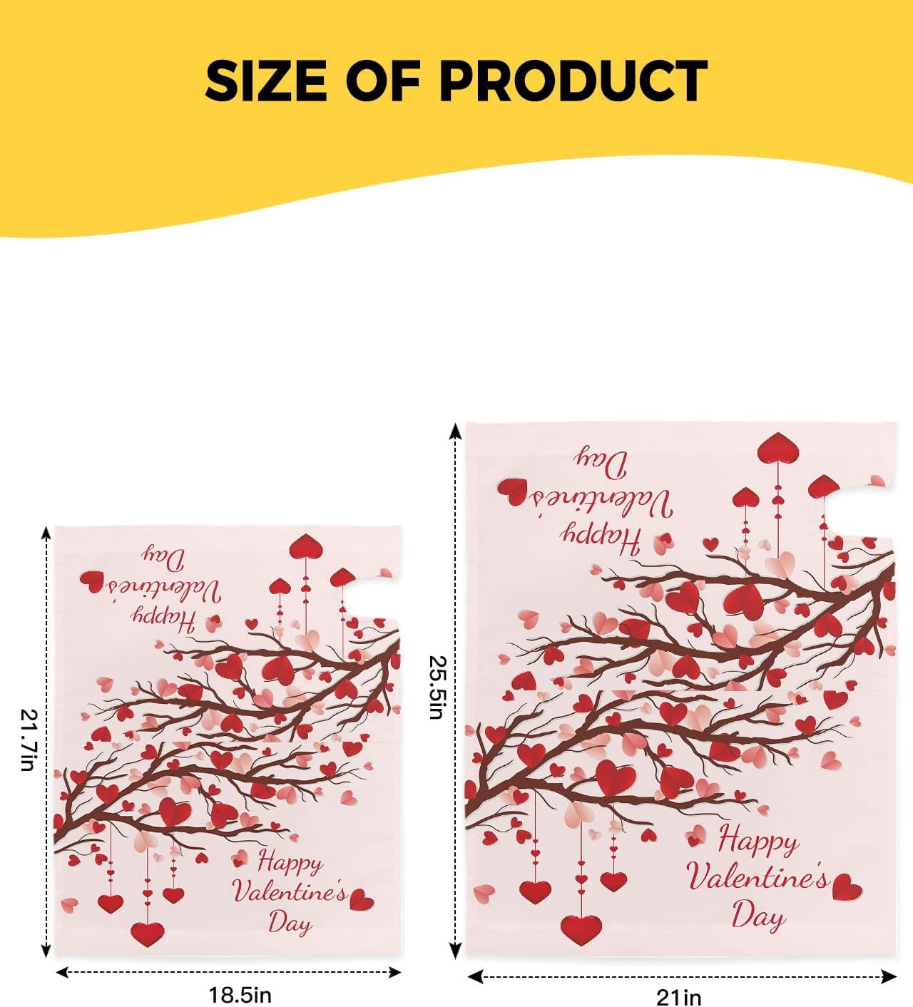 Valentine''s Day Love Heart Tree Mailbox Cover Magnetic Mailbox Wraps, Pink Mailbox Covers Standard Size 18x21 Inch Mail Wrap Post Letter Box Valentines Decoration for Outdoor Gardern Yard
