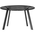 thumbnail image 4 of RSJH Patio Round Steel Patio Coffee Table, Weather Resistant Outdoor Large Side Table, Black,1 PC, 4 of 6
