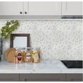 thumbnail image 3 of 5 pack White 12-in x 12-in Multi-finish Recycled Glass Hexagon Patterned Floor and Wall Tile (4.92 sq ft/case), 3 of 4