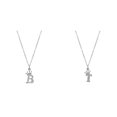 thumbnail image 1 of (2-Pack) Rinsvye 26 English Letters Full Pearl Necklace with Charm Pendant Necklace for Women Trendy Necklace for Women Rhinestone Necklaces A Z Mens Pendant 26 Alphabet initial Necklaces for Teen G, 1 of 9