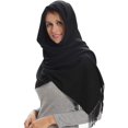 thumbnail image 4 of Fashion women scarf thin shawls Solid Color Women Scarf Winter Hijabs Tassels Long Cashmere Like Pashmina Hijabs Scarves Wraps, 4 of 5