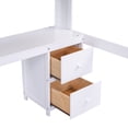 thumbnail image 7 of Kumix Loft Bed Full Size with Desk, Wood Loft Bed with Drawers and Bedside Tray, Charging Station for Teens Adults, Heavy Duty Loft Bed for Bedroom, Dorm, Noise-Free, Space-Saving, White, 7 of 7