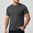thumbnail image 2 of Men's Originals Lightweight T-Shirt,Tri-Blend Tee, Men's Short Sleeve T Shirts Soft Crew Neck Basic Tee Casual Summer Tops Regular Fit Daily Wear Dark Gray 2XL, 2 of 8